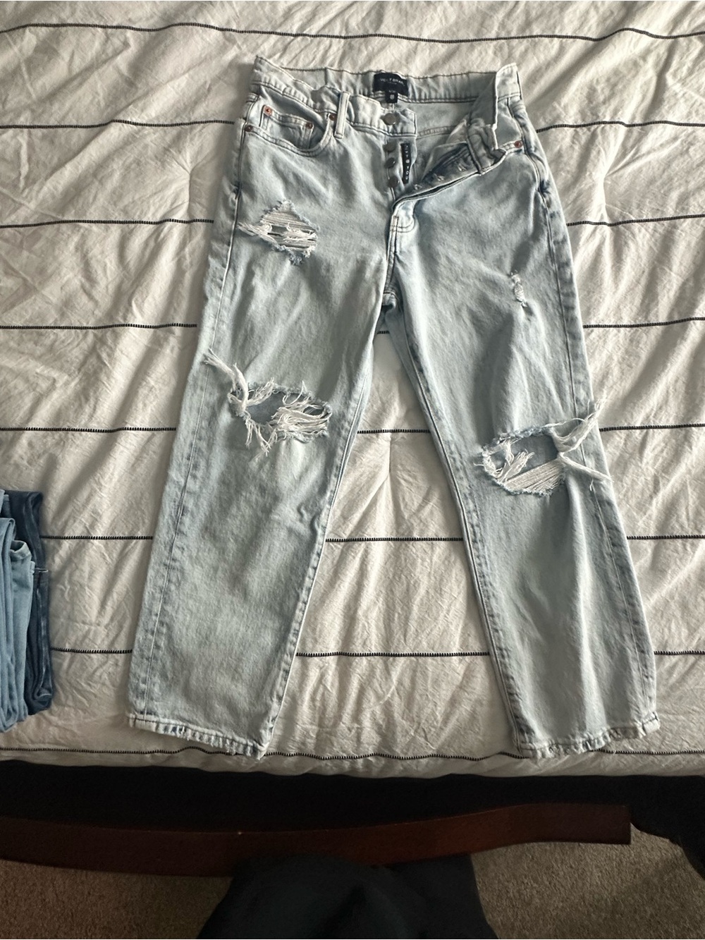 Lucky Brand Light Wash Distressed Boyfriend Jeans